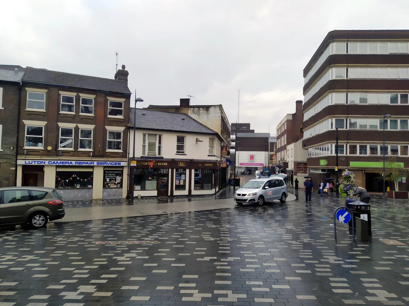 The southern end of Bute Street, Luton, the street where The Engine trades at number 43.